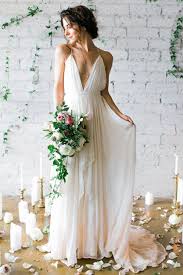 Free Shipping Simple Wedding Dresses Ivory Lace A Line Court Train  Spaghetti Straps Backless Side Slit Cheap Bridal Dresses Vk0401004 –  Vickidress