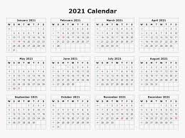This is one of the perfect printable calendar versions, especially to those who like to conserve ink/toner. Calendar 2021 Png Image File 12 Month Printable Calendar 2020 Transparent Png Kindpng
