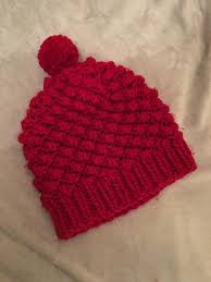 How to knit raspberry stitch: Fo My First Hat Never Knitted Anything Other Than Scarves Before So This Is My First Time Knitting In The Round Doing Raspberry Stitch And My First Pompom Knitting