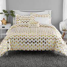 Shop for white and gold comforter set at bed bath & beyond. Mainstays Gold Dot Bed In A Bag Comforter Set Queen Walmart Com Walmart Com