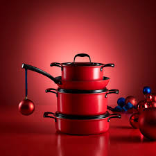 Karaca bıo dıamond pro indüksiyon tabanlı 7 parça tencere seti. Karaca Biodiamond Pro Japanese Red 7 Parca Tencere Seti