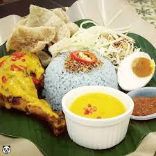 While the blue nasi kerabu is the most popular, zainab says that the yellow is the most traditional, served in the kelantanese palace. Foodpanda Why Does Nasi Kerabu Nyonya With Ayam Percik Facebook