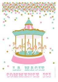Affiche Carrousel Fete Foraine A Imprimer Decoration Fete Foraine Deco Fete Foraine Jeux Fete Foraine