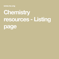 Chemistry Resources Listing Page Chemistry Chemistry Teacher Anecdote