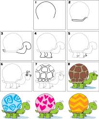 Erase the eye line and add three legs. How To Draw Turtle For Kids Drawing For Kids