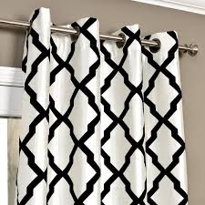 Black And White Geometric Curtains Uk Lambrequin Trellis Bold Flocked Curtain Panel In 2020 Stripe Curtains Living Room Black Shower Curtains Geometric Curtains