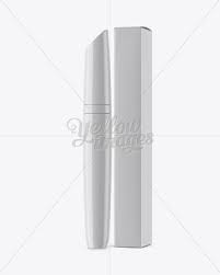 Glossy Mascara With Box Mockup In Tube Mockups On Yellow Images Object Mockups Design Mockup Free Mockup Free Psd Box Mockup