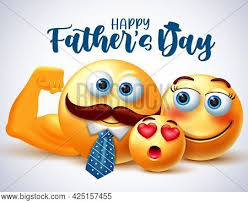 3d happy fathers day red on white. Father S Day Emoji Vector Photo Free Trial Bigstock