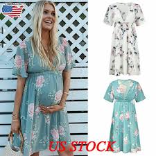 Advertisement Ebay Pregnant Women Print Long Maternity Dress Causal Loose Dresses Summer Clot Maternity Long Dress Maternity Mini Dresses Womens Floral Dress