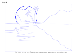 This super easy drawing tutorial for procreate takes you through all the steps of the process. Learn How To Draw A Beach Sunset Sunsets Step By Step Drawing Tutorials
