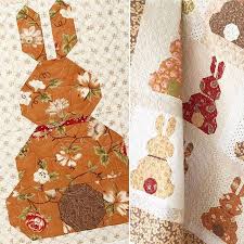 You can even make several cutouts and leave an easter bunny paper trail to lead your kids around on a treasure hunt. Country Bunnies The Pdf And Paper Patterns Are Available On My Website Lovebunnies Thepatternbasket Quiltsofinsta Bunny Quilt Spring Quilts Holiday Quilts