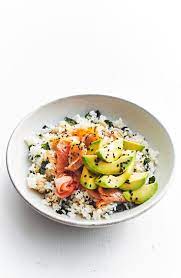 Avocado And Salmon Rice Bowl Recipe Salmon And Rice Healthy Healthy Recipes