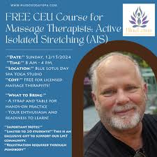 🌟 **FREE CEU Course for Massage Therapists: Active Isolated Stretching  (AIS)** 🌟 Attention Licensed Massage Therapists and Bodyworkers! We are  thrilled to announce a unique opportunity to expand your skills with a