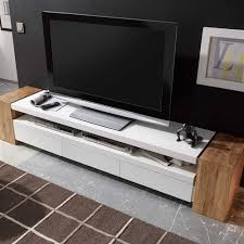 Tv Unterschrank Lex In Weiss Matt Eiche Massiv Lowboard Tv Mobel Wohnzimmer Dekor Modern