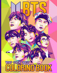 Bts coloring book is playable online as an html5 game, therefore no download is necessary. Wpap Color Quest Bts Coloring Books For Adult Designed To Relax And Calm