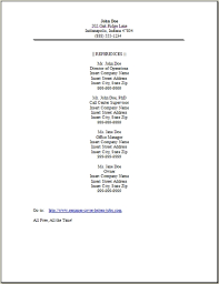Resume Reference Page Occupational Examples Samples Free Edit With Word