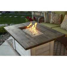 The Alcott Fire Pit Table Has A Modern Farmhouse Aesthetic That Features An Antique Timber Supercast And Gas Fire Pit Table Natural Gas Fire Pit Fire Pit Table