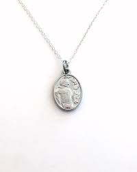 St Francis Medallion Necklace Saint Francis Of Assisi Etsy Medallion Necklace Charm Pendant Best Friend Jewelry