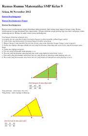 Rumus cepat matematika smp kelas 9 pdf. Doc Rumus Rumus Matematika Smp Kelas 9 Yudhi Sasono Academia Edu