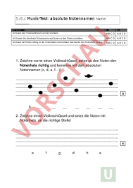 Arbeitsblatt Musik Test Notenlehre Musik Musiktheorie Noten