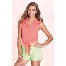 Flirty Lace Delias Tied Crop Top