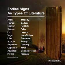 Zodiac Signs As Types Of Literature Zodiac Signs Zodiac Zodiac Signs Aquarius