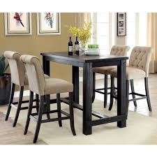 Foster Rustic Antique Black 5 Piece Bar Table Set By Foa Furniture Of America Bar Table Bar Table Sets Dining Table