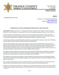 California has some of the country's strictest driving under the influence (dui) laws and they are applied equally to both in state and out of state drivers. Dui Driver S Orange County Sheriff S Department Ca Facebook