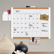 U Brands Pin It Magnetic Dry Erase Monthly Calendar Board 20 X 16 White Frame Dry Erase Board Calendar Dry Erase Calendar Calendar Board