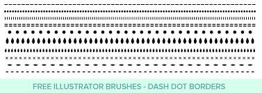 For art brush you can set the stroke width along with flipping, colorization, and overlapping options. Free Dot Dash Illustrator Pattern Brushes Mels Brushes