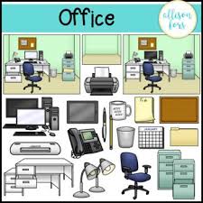 Black And White Office Desk Clip Art Office Clip Art Clip Art Basic Concepts Teacher Clipart