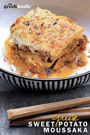 Sweet Potato Moussaka Recipe In 2020 Sweet Potato Moussaka Sweet Savory