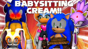 BLAZE, ROUGE, AND SONIC PLAY BABYSITTING CREAM?! - YouTube