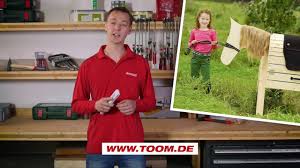 Auf dieser seite finden sie viele kostenlose bauanleitungen (pdf´s) für ein. Toom Kreativwerkstatt Diy Holzpferd Fur Kinder Selber Bauen Toom Baumarkt Youtube