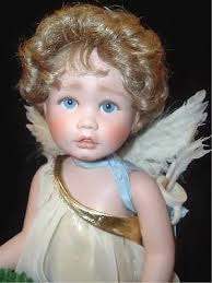 CONNIE WALSER DEREK "SWEET CHERUB" BY ELLENBROOKE~LE PORCELAIN 15" ARTIST  DOLL