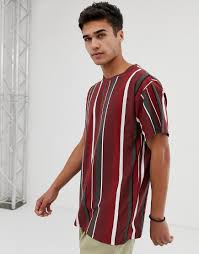 Black And White Striped T Shirt Vertical New Look Oversized Vertical Stripe T Shirt Brown Newlook Cloth Striped Shirt Men Vertical Stripe Stripe Tshirt