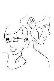 Painting You And Me Line Art Drawings Outline Art Face Line Drawing