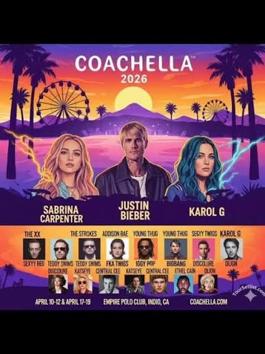 Coachella 2026 festival crowd enjoying art installations and main stage
