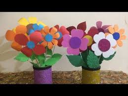 طريقة عمل ورد سهل بالفوم الجليتر والورق الملون وردة بالفوم youtube homemade candles homemade planter pots