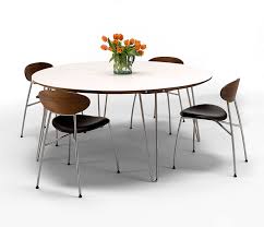 Your table will arrive ready to set up. Luxury Danish Modern Round Dining Table Dm6690 Wharfside