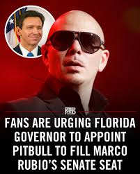 People online are calling for Florida Governor Ron DeSantis to appoint  rapper Pitbull—yes, “Mr. Worldwide” himself—to the U.S. Senate. This  unconventional suggestion emerged after former President Donald Trump  announced he'd selected Florida