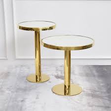 20th century spanish marble top side table. Vis A Vis I Polished Gold Side Table Grande Finn Avenue