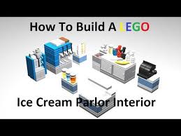 How To Build A Lego Ice Cream Parlor Interior Custom Moc Lego Lego Construction Lego Projects