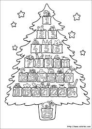 Un Calendrier De L Avent Calendrier De Lavent Christmas Tree Coloring Page Christmas Coloring Pages Christmas Advent