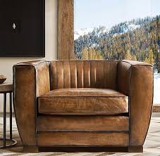 Rourke Leather Chair Fauteuil Cuir