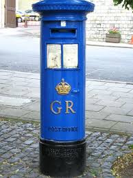 Blue Post Box Postal Post Box Box Mailbox