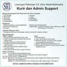 Melakukan pengiriman barang ke alamat dan penerima yang tepat. Lowongan Kerja Kurir Dan Admin Support Juli 2021