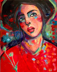 Acrylic black and white painting