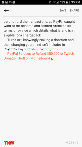 Every viewer can give their favourite streamers donations to prevent donation chargebacks you can stop using paypal because it happens mostly through paypal. Paypal Isn T Going To Protect The Twitch Streamers Album On Imgur