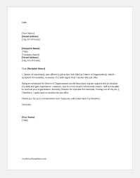 Denying A Job Offer